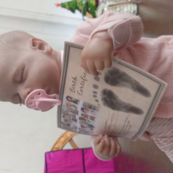 A reborn baby doll